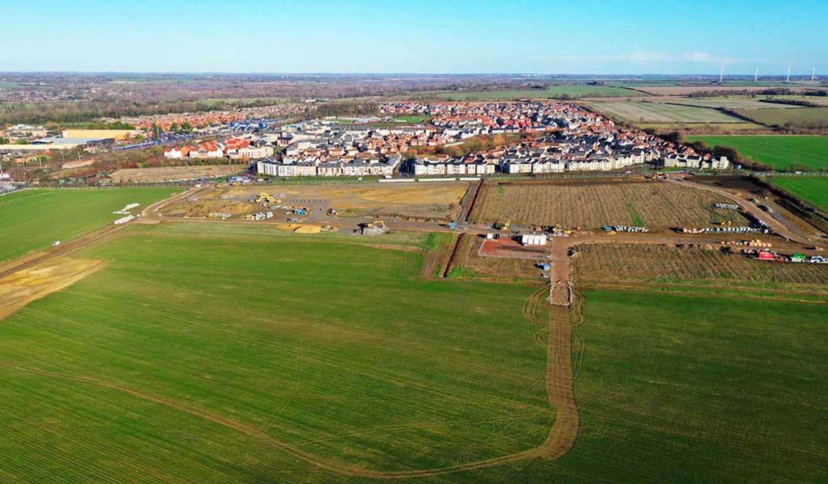 Featured image for “Work starts on early infrastructure for Wintringham development”